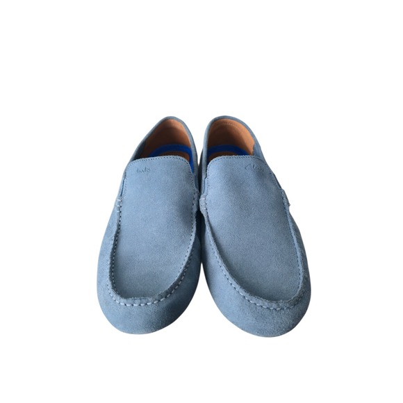 Clarks Collection Mens Light Blue Suede Driving Loafers Extreme Comfort Mocs main image 6